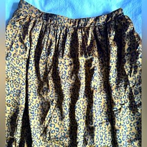 Brown Silky Medi Skirt Medium with Pockets and Lining